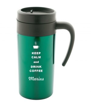 cana personalizata graby verde keep calm and drink coffee